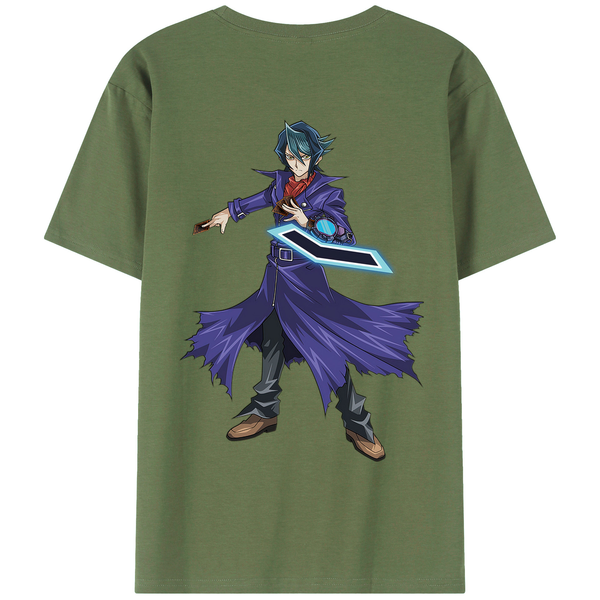 （画像用） 遊☆戯☆王 Yu-Gi-Oh! 綿100％ メンズ半袖Tシャツ（バックプリント） 通気性